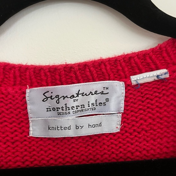 Vintage Signature by Northern Isles Game Queen of Hearts Cardigan Sweater XL - Picture 5 of 8